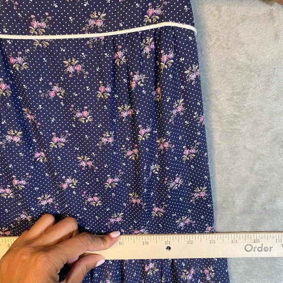 Vintage Upstairs by Dino California Midi Dress Floral Back Tie Dainty Cottage - Picture 6 of 10